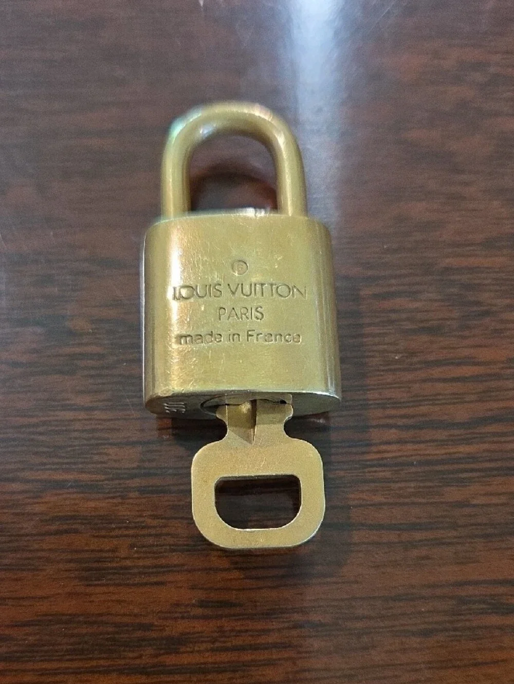 Louis Vuitton Brass Tone Padlock with Key #300